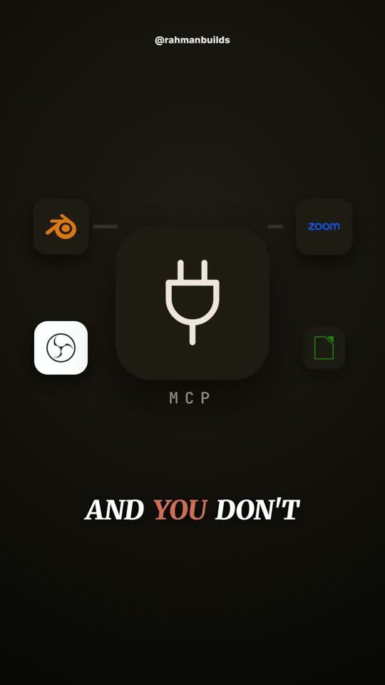 Reel frame: the MCP plug wired to four apps