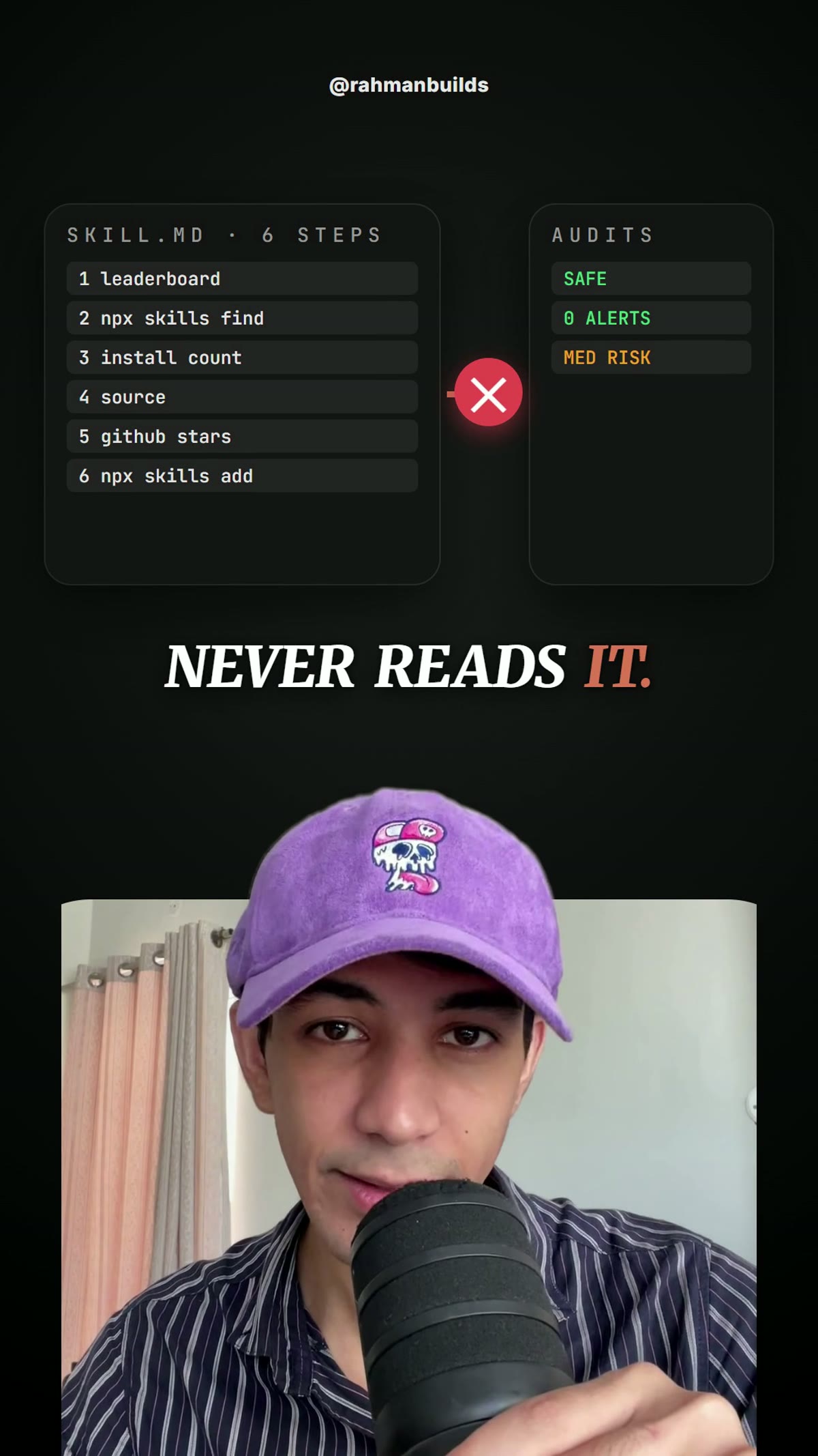Reel frame: the finder never reads the audits page