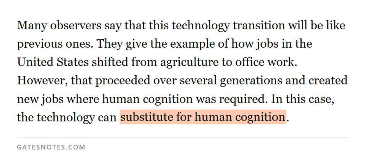 substitute for human cognition