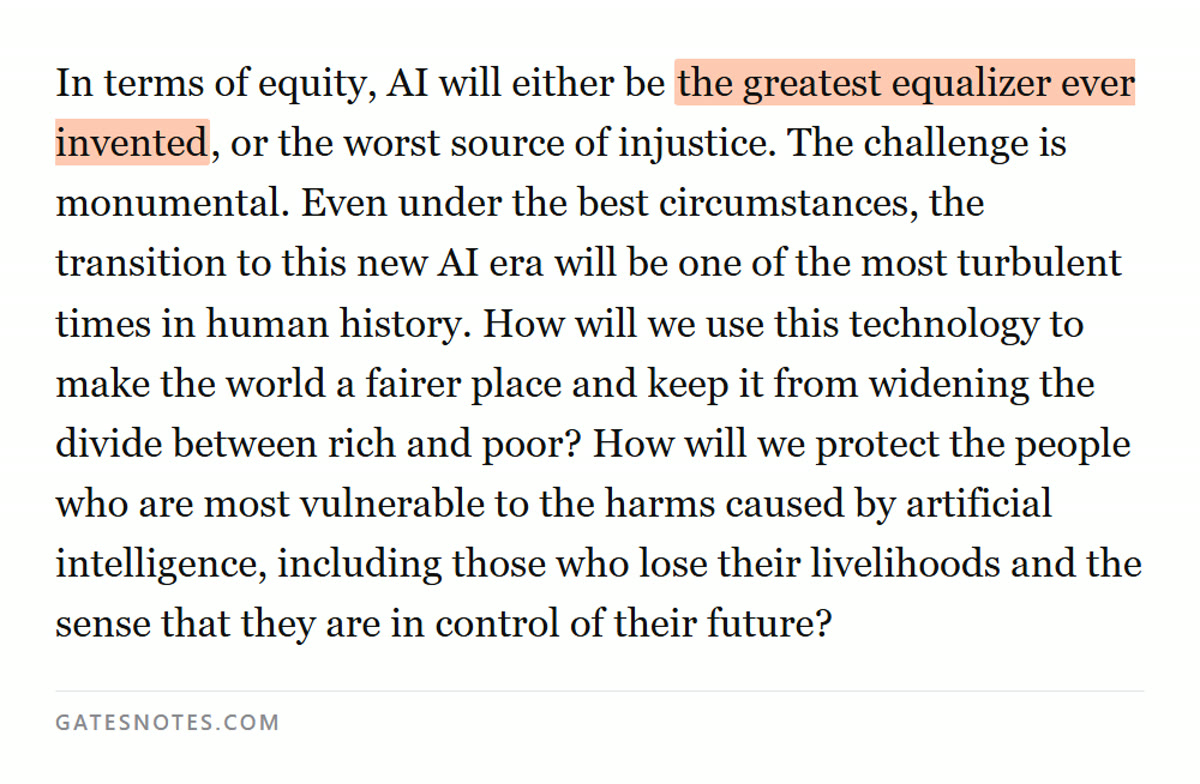 the greatest equalizer ever invented