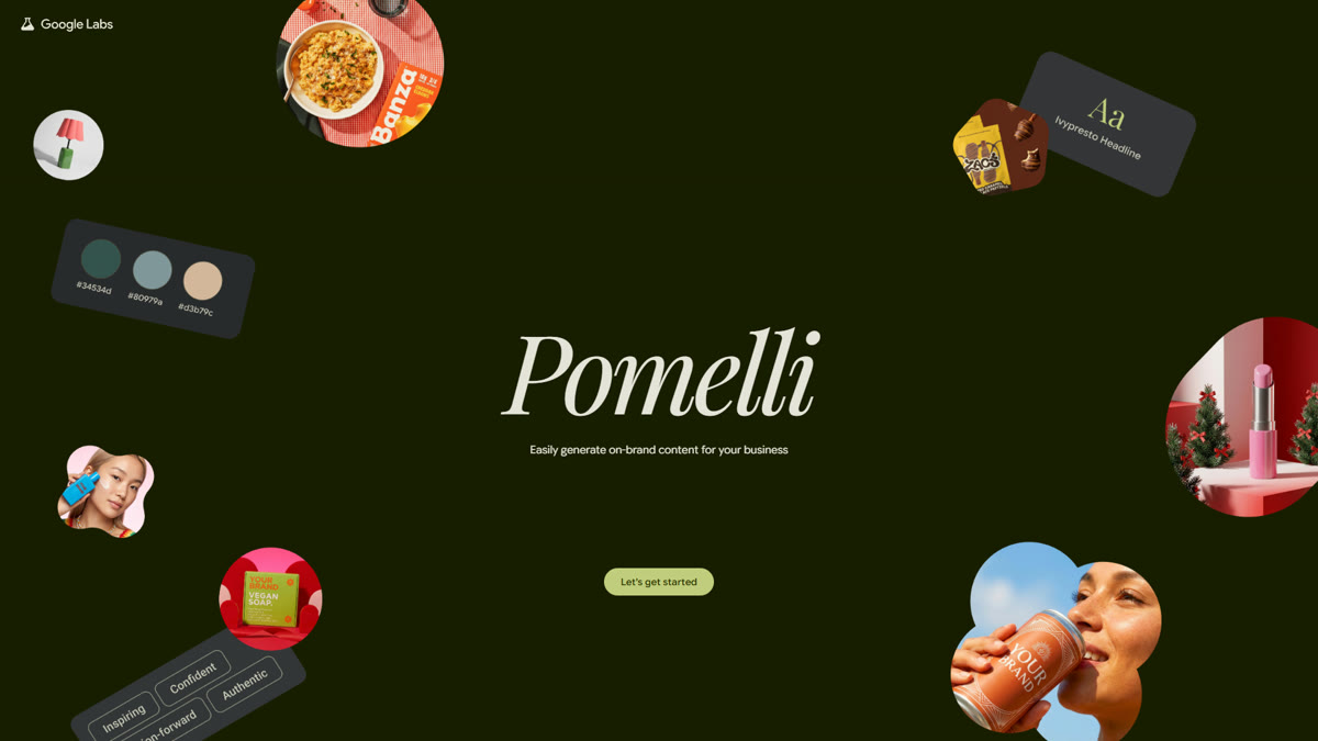 The Pomelli home page