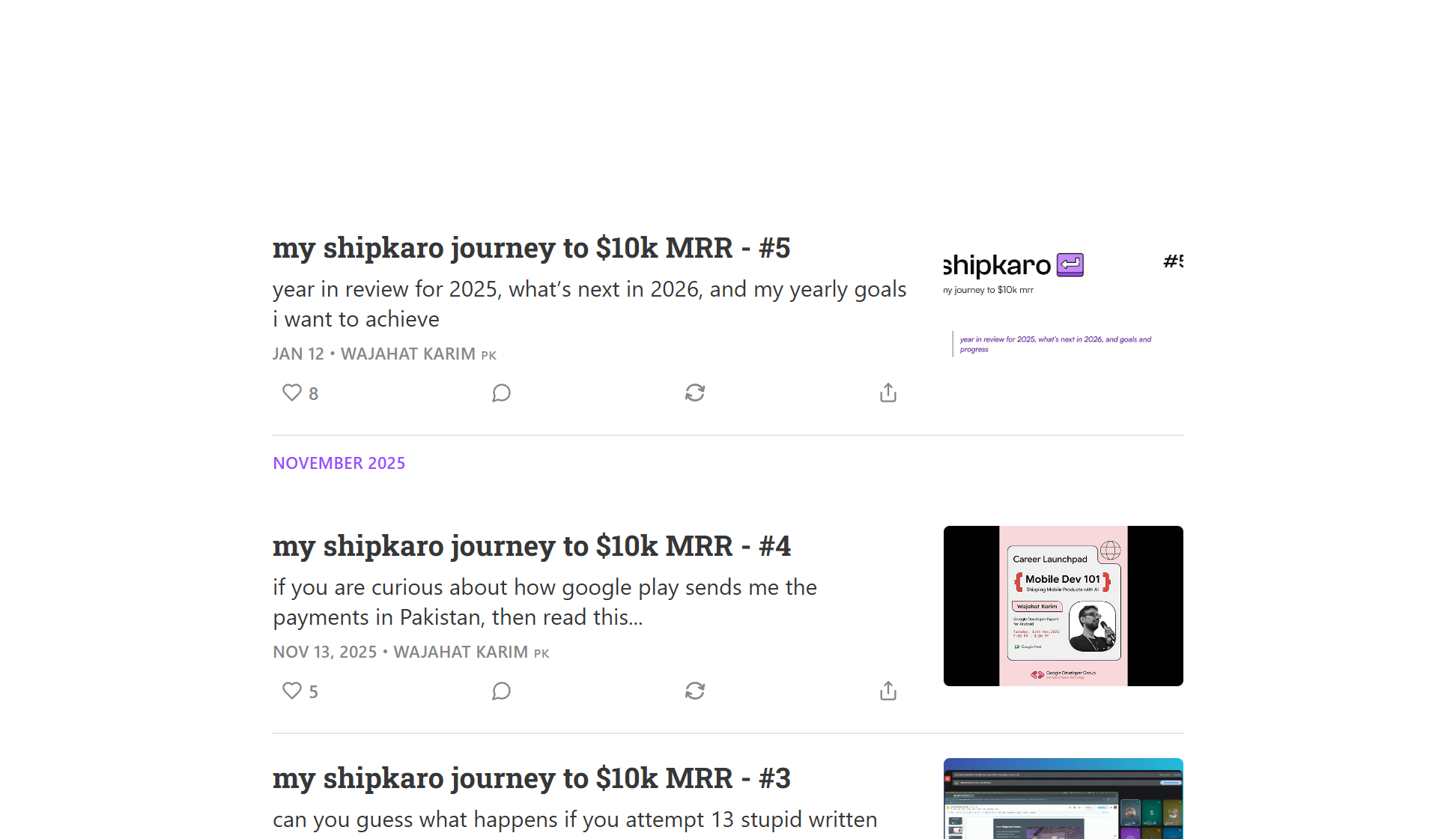 The shipkaro newsletter archive, five issues
