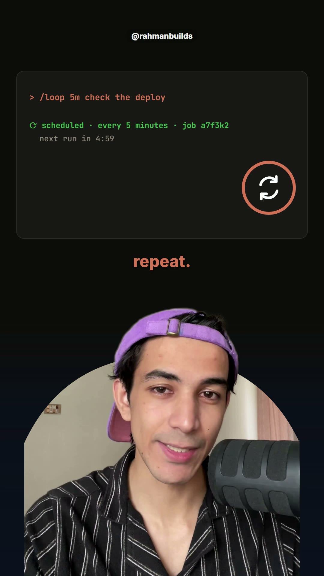 /loop 5m check the deploy, scheduled
