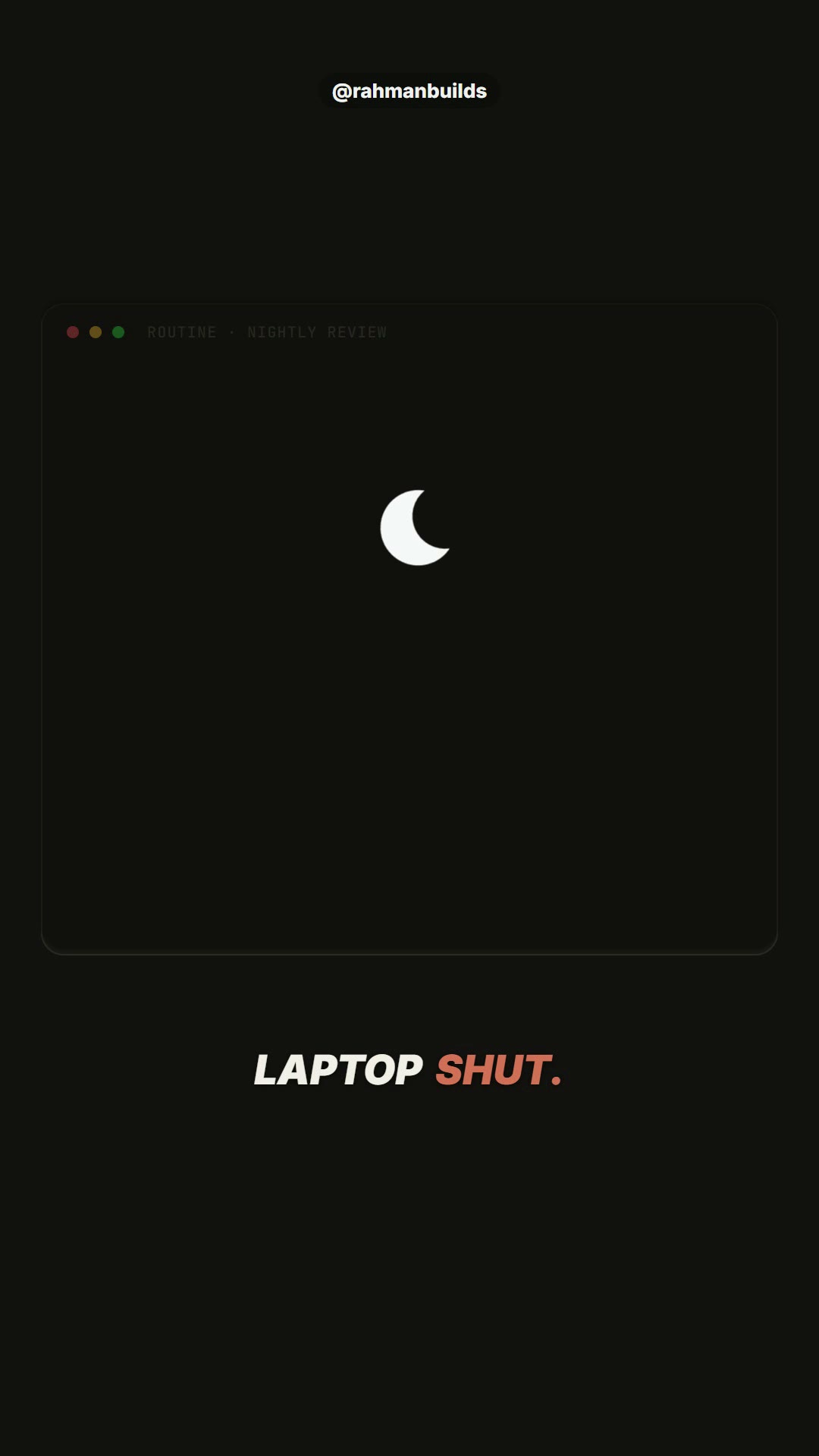 Laptop shut, the routine still running
